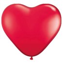 Folat Ballon 30 cm 100 Stück - rote Herzballons