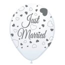 Folat Ballon 30 cm 8 Stück - Just Married