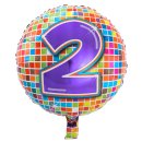 Folat Folienballon 43 cm 1 Stück Happy Birthday 2...