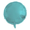 Folat Folienballon Rund Pastell Aqua Metallic Matt - 45 cm
