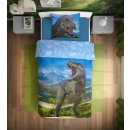 Bettwäsche 140 x 200 cm / 70 x 90 cm Baumwolle "Dinosaurier T-Rex"