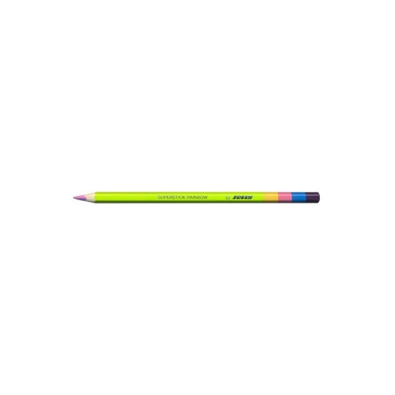 JOLLY Buntstift Supersticks Classic Einzelstift Rainbow Rosa/Violett/Blau/Gelb