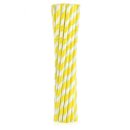 ECO Papierstrohhalme 12er Set yellow Stripes