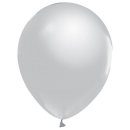 Ballon 30 cm 10 Stück - metallic silber