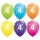Ballon 28 cm 6 Stück - Happy Birthday 4. Geburtstag bunt