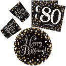 Party-Set 32-teilig "Happy Birthday" Black /...