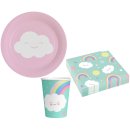 Party-Set 36-teilig "Rainbow and Cloud" pink,...