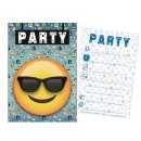 Einladungskarten 5-teilig "Smiley" Party