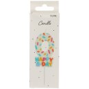 Folat Zahlenkerze 7 cm Cozy Sprinkles Zahl 0