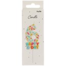 Folat Zahlenkerze 7 cm Cozy Sprinkles Zahl 6