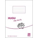 HUGU Schulheft A4 glatt mit Korrekturrand - 20 Blatt