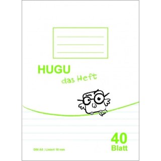 HUGU Schulheft A5 liniert 10 mm 40 Blatt