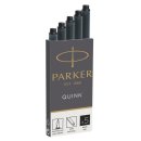 PARKER Großraum-Tintenpatronen QUINK schwarz 5er