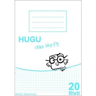 HUGU Schulheft A5 karriert 5mm 20 Blatt