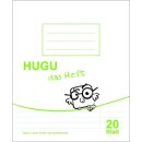 HUGU Schulheft Quart liniert 10mm mit Korrekturrand 20 Blatt