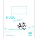 HUGU Schulheft Quart Hochkariert 7 x 9 mm 40 Blatt