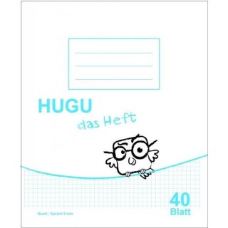 HUGU Schulheft Quart Kariert 5mm 40 Blatt