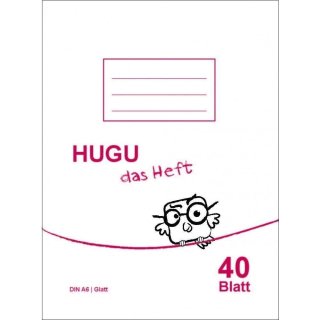 HUGU Schulheft A6 Glatt 40 Blatt