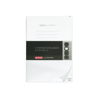 herlitz Papier-Ersatzeinlagen für Notizheft my.book flex, A4 2 x 40 Blatt blanko